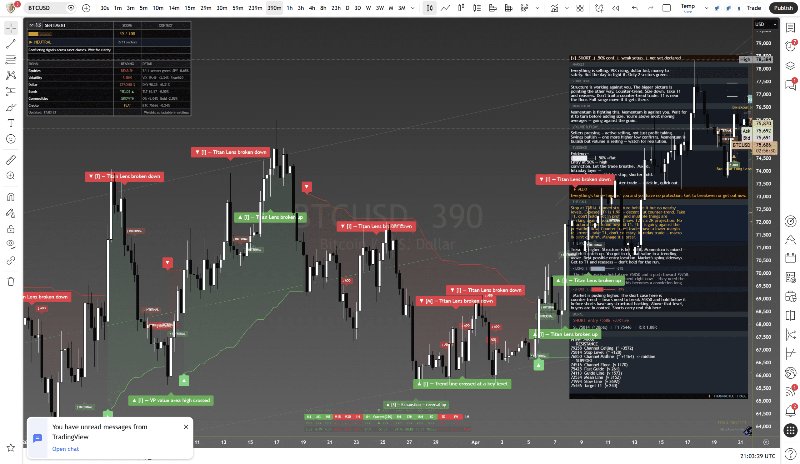 Bitcoin (BTC/USD) framework chart