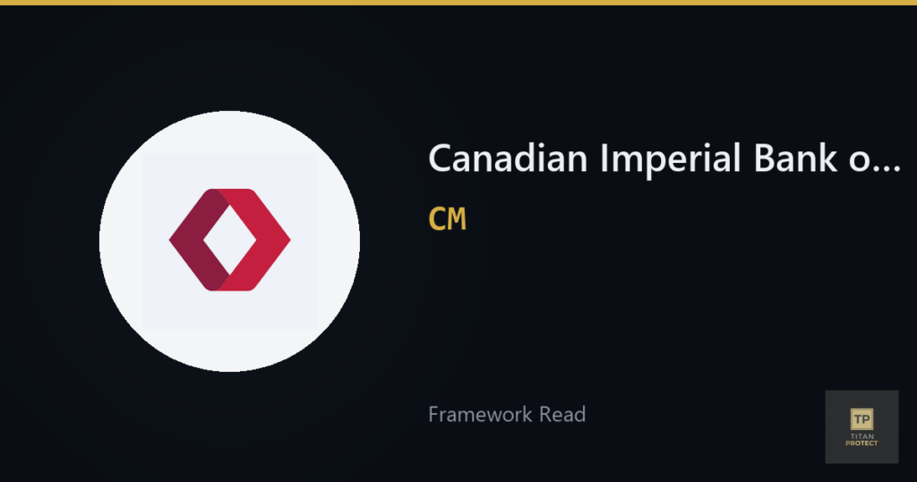 Canadian Imperial Bank of Commerce (CM) framework read card