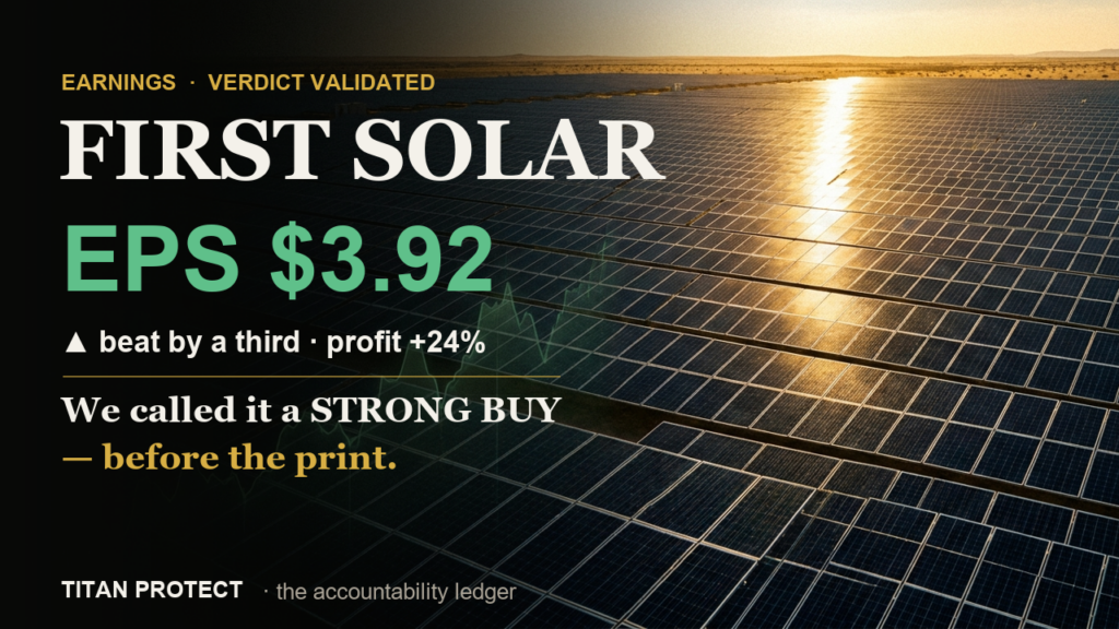 We Called First Solar a Strong Buy Before Earnings. Then It Beat by a Third.