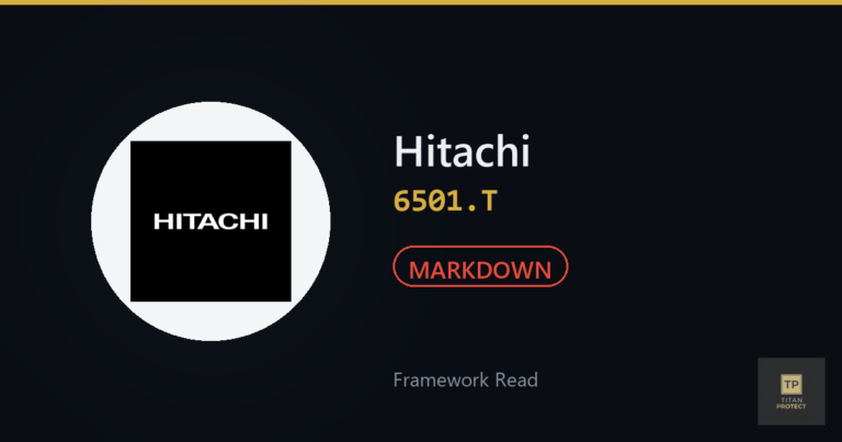 Hitachi (6501.T) framework journal card — Markdown phase