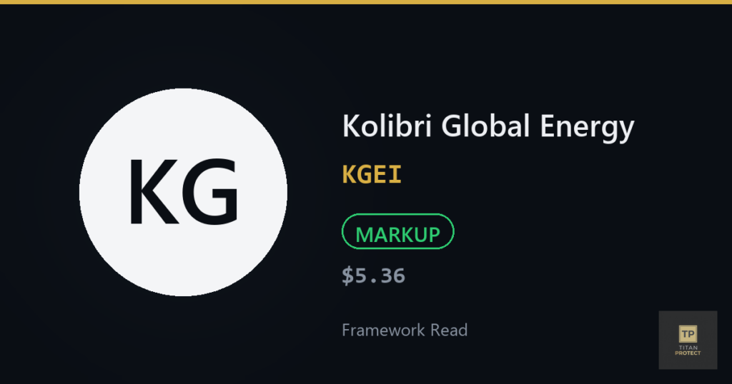 Kolibri Global Energy (KGEI) framework read card — MARKUP
