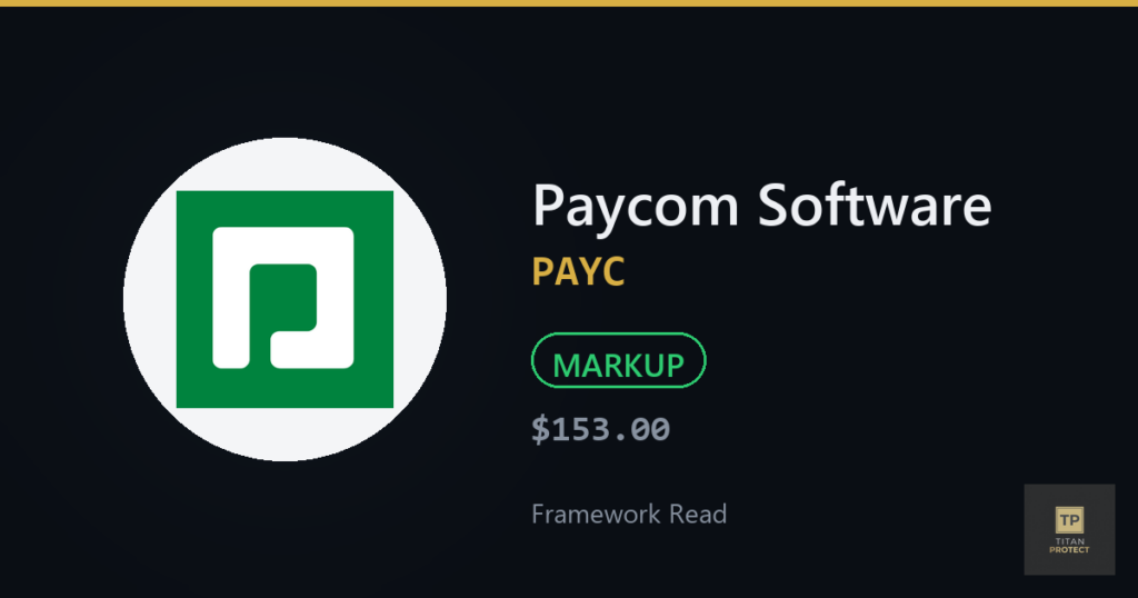 Paycom Software (PAYC) framework read card — MARKUP