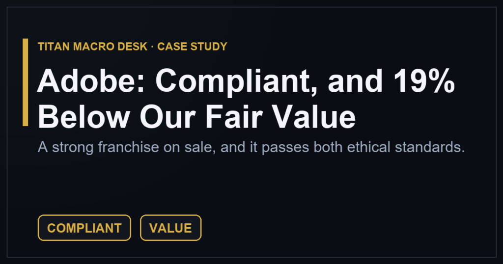 Adobe ADBE compliant value case study