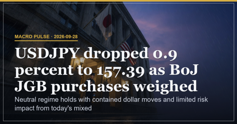 Neutral Dollar Regime Holds as BoJ and Mixed Asia Data Weigh