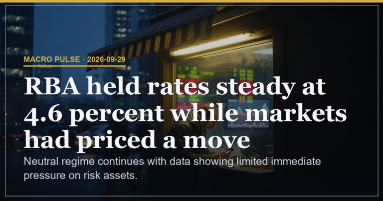 RBA Hold and Spanish Heat Lock Neutral Dollar Range