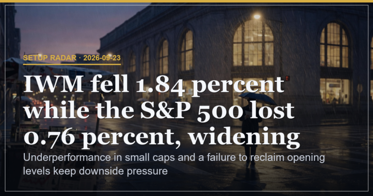 Small-Cap Selloff Widens SPX Downside Gap to 766.50
