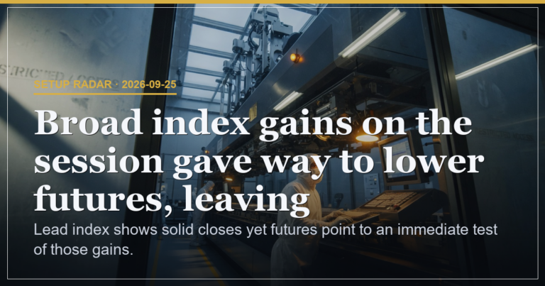 SPX Holds Gains but Futures Test Narrow Leadership
