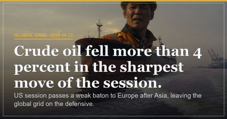 Weak US Close Hands Defensive Baton to Europe on Crude Drop