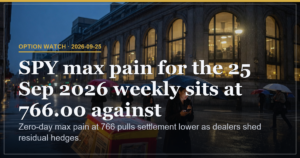 SPY Zero-Day Max Pain Pins Settlement at 766