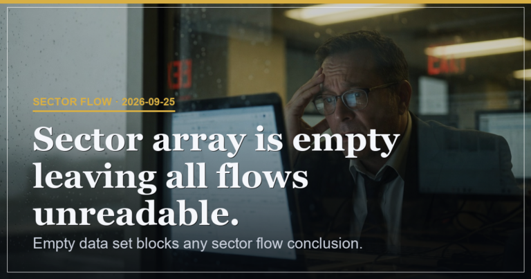Sector Flow: Sector array is empty leaving all flows unreadable.