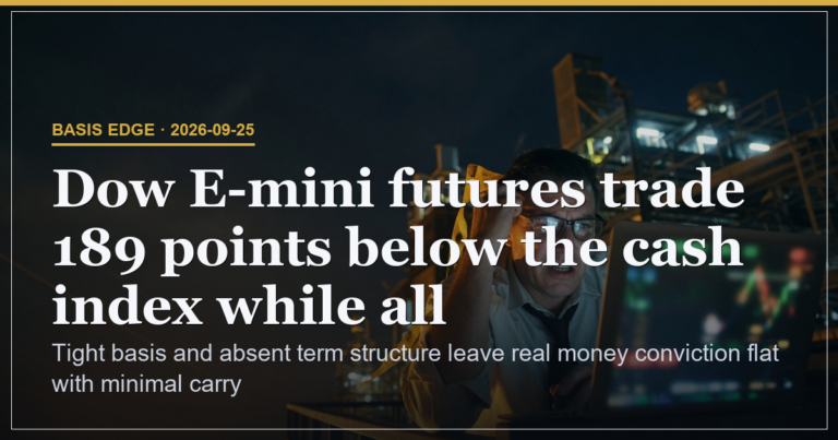 Equity Basis Tightens as Dow Discount Leaves Carry Flat