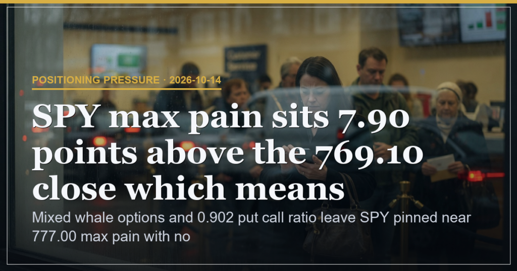 SPY 777.00 Max Pain Pin Holds With 0.902 Put Call Ratio