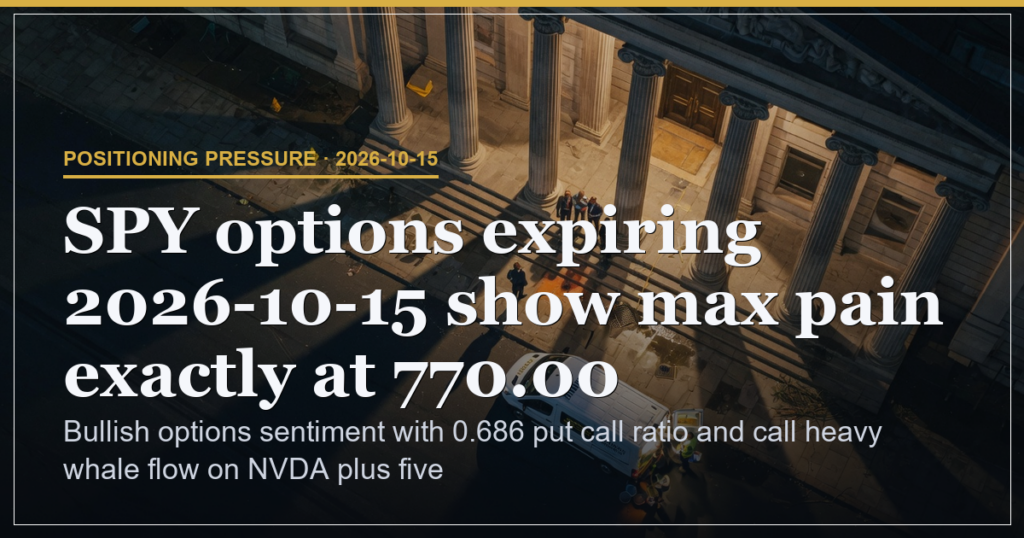 SPY Max Pain at 770.00 With 0.686 Put Call Ratio
