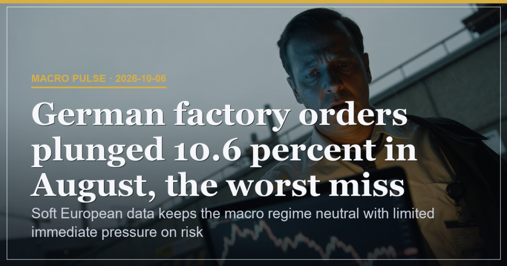 German Orders Plunge Anchors Neutral Macro Stance