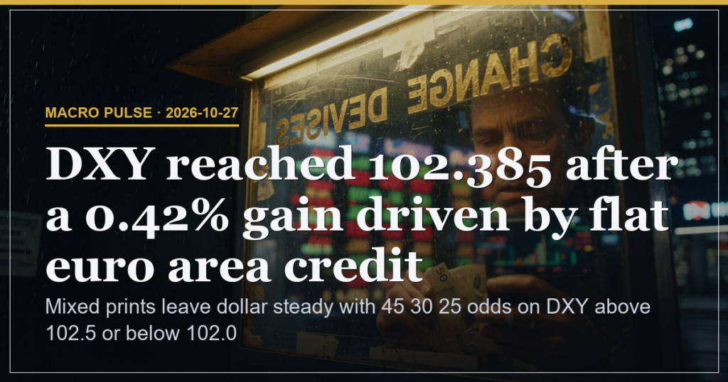 DXY Holds 102.385 on Flat Euro Credit and UK Price Print