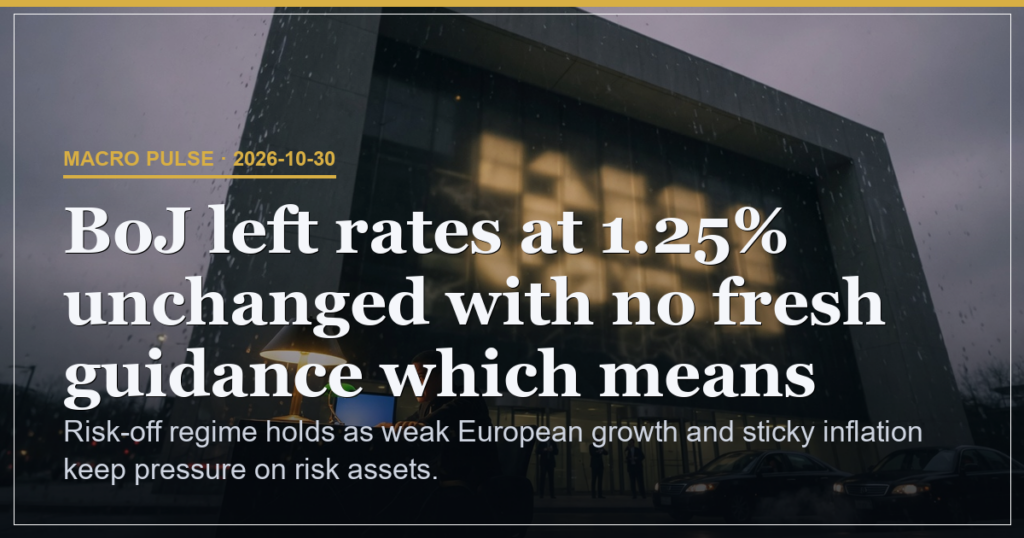 European Stagflation Signals Weigh on Risk Assets
