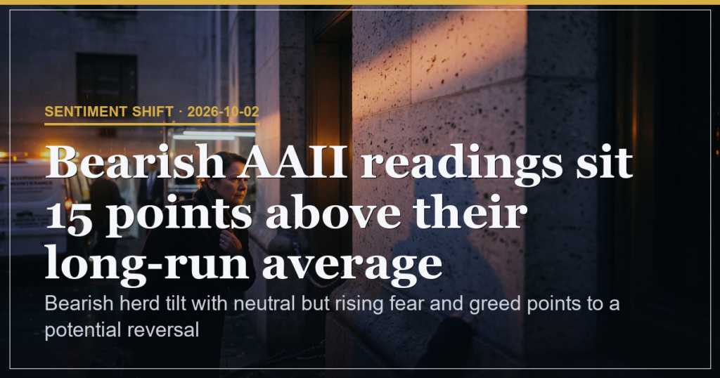 AAII Bearish Extremes Flag Reversal Potential as Fear-Greed Rises chart