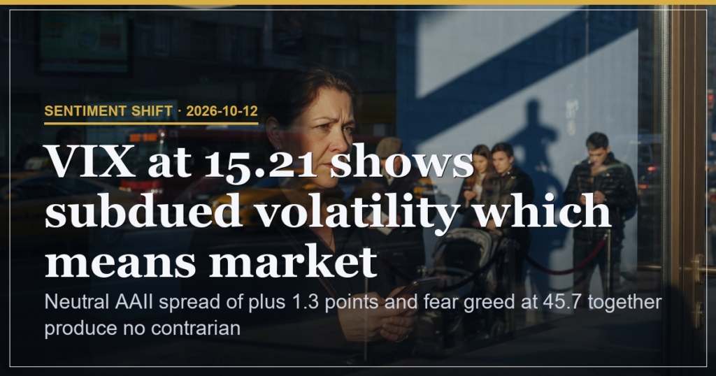 AAII Spread at 1.3 Points Signals Neutral Crowd View