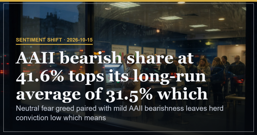 Neutral AAII Bearishness and Steady Fear Greed at 31.5