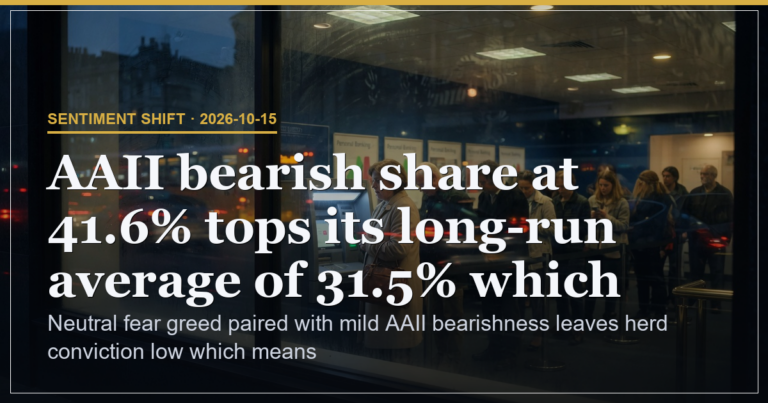 Neutral AAII Bearishness and Steady Fear Greed at 31.5