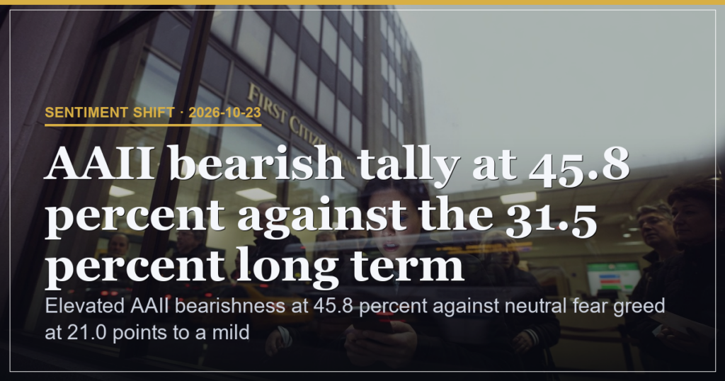 AAII Bearish Share at 45.8 Percent Flags Mild Contrarian Signal