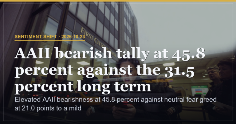 AAII Bearish Share at 45.8 Percent Flags Mild Contrarian Signal