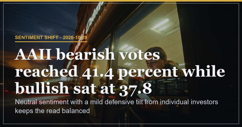 AAII Bearish Reading at 41.4 Percent Widens Defensive Tilt