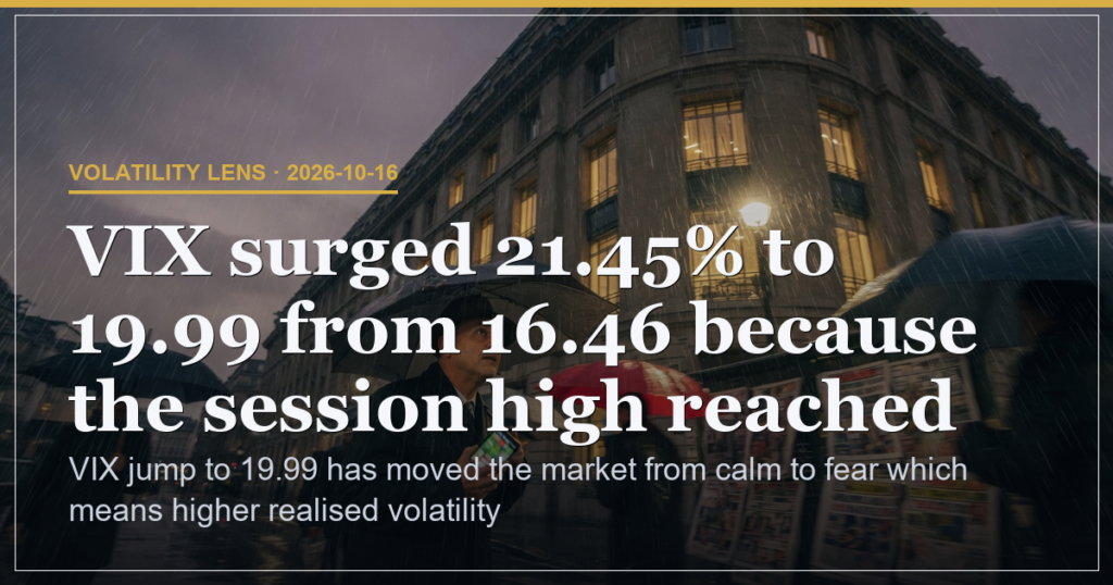 VIX Spikes 21.45 Percent to 19.99 Resetting Regime