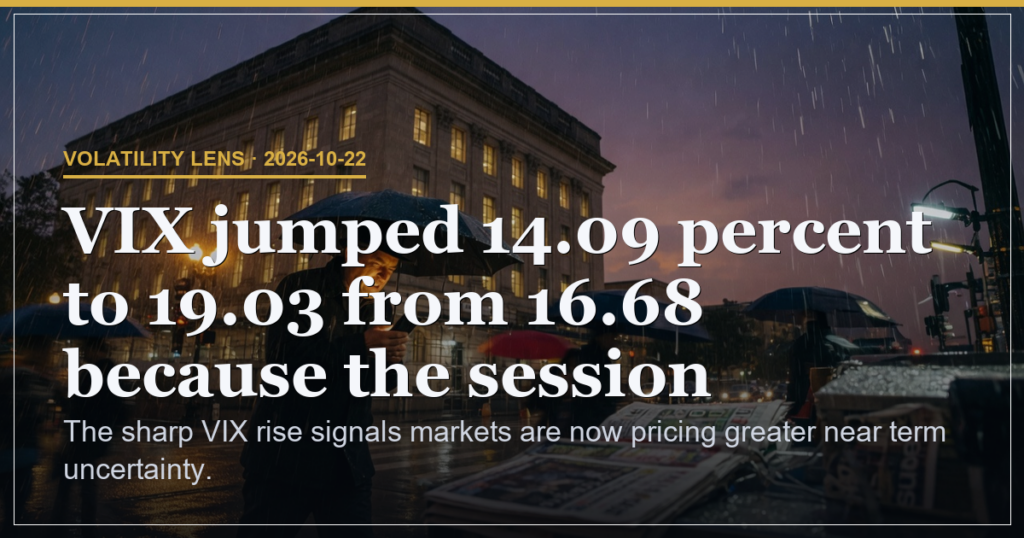 VIX Jumps 14 Percent to 19.03 as Term Structure Flattens