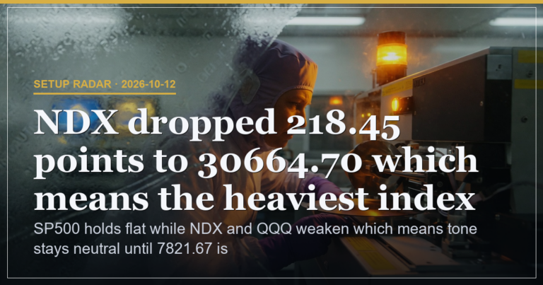 SP500 Flat at 7807.24 as NDX Volume Signals Neutral Tone