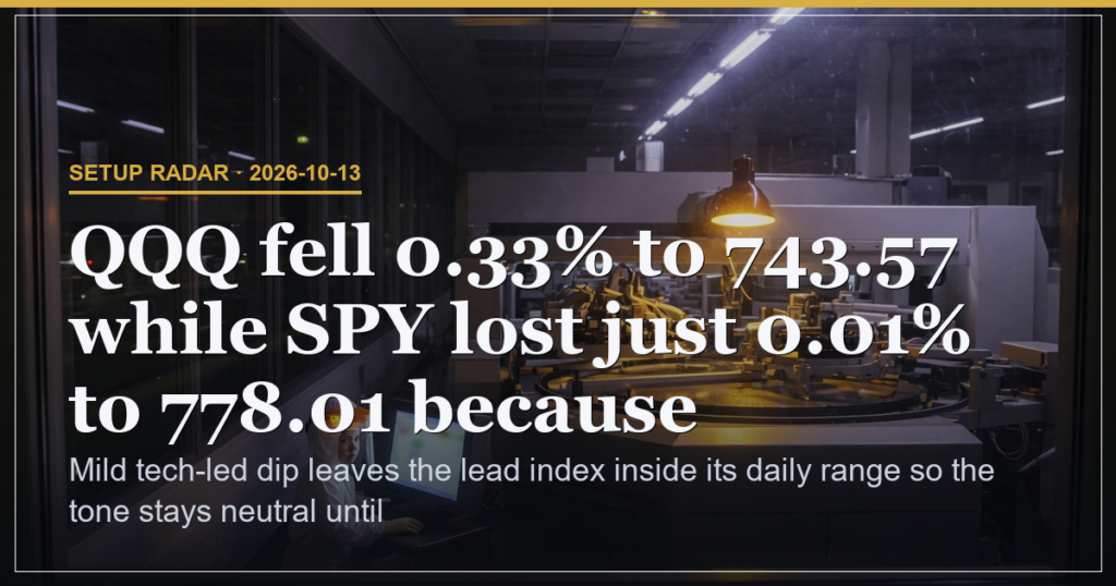 SP500 Neutral Inside 7786-7814 Range After Tech Dip