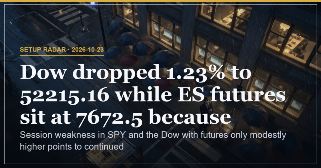 SPY Weakness Holds Below 763.47 With Dow Underperformance