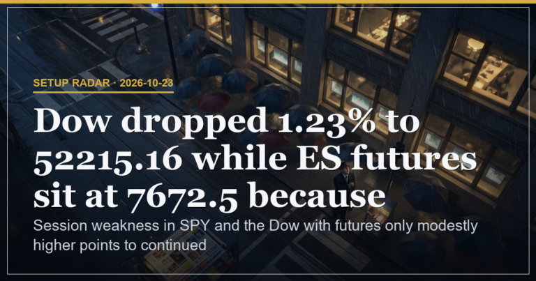 SPY Weakness Holds Below 763.47 With Dow Underperformance