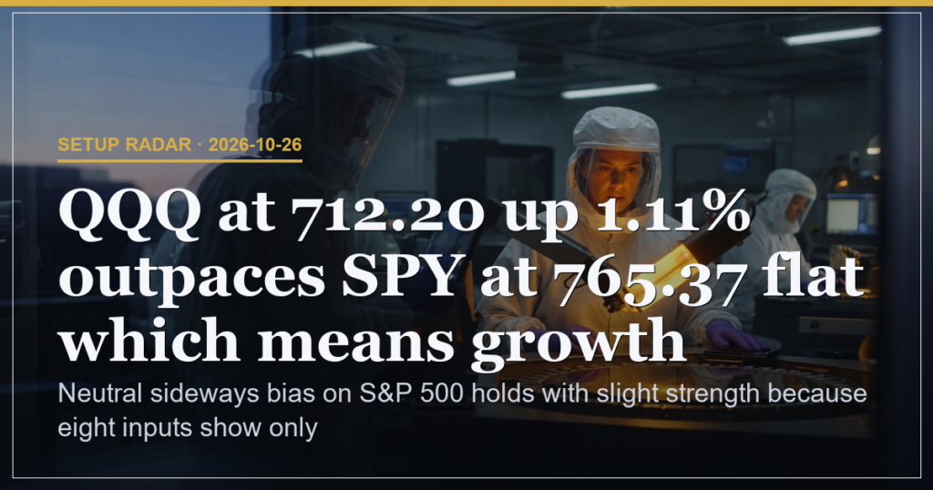 S&P 500 Neutral Range Holds on 0.166 Composite Score