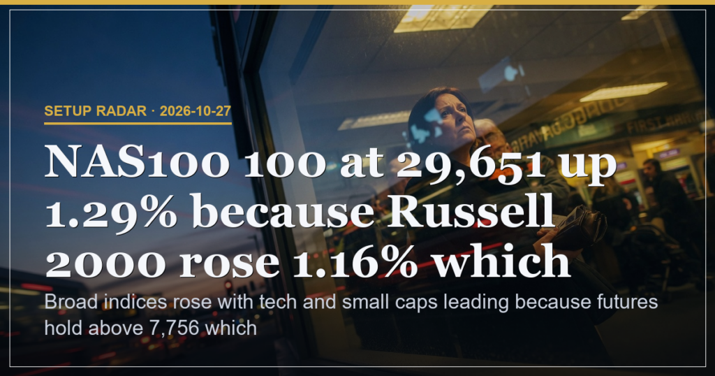 S&P 500 Closes at 7,722.60 as Nasdaq 100 Gains 1.29%