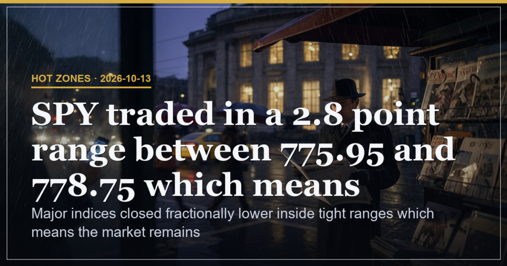 Flat Closes Signal Holding Pattern With No Sector Rotation