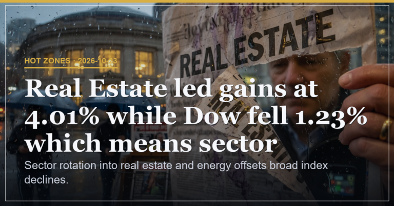 Real Estate 4.01 Percent Gain Offsets Dow Fall to 52215.16