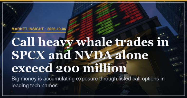 Whale Call Surge in NVDA and Tech Signals Accumulation