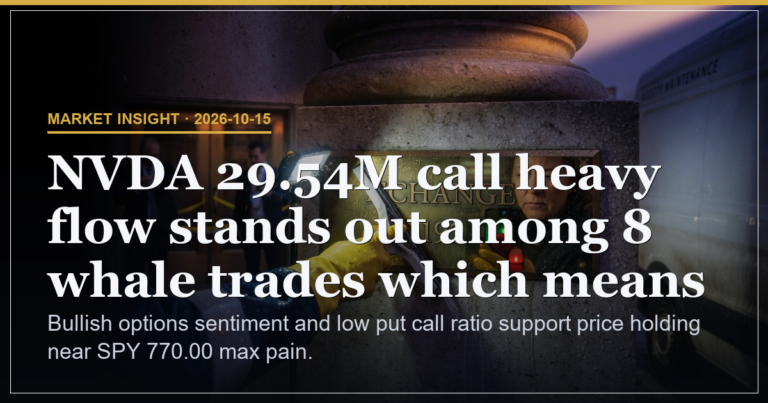 SPY 0.686 Put Call and 71.57M Whale Flow Pin Near 770 Max Pain