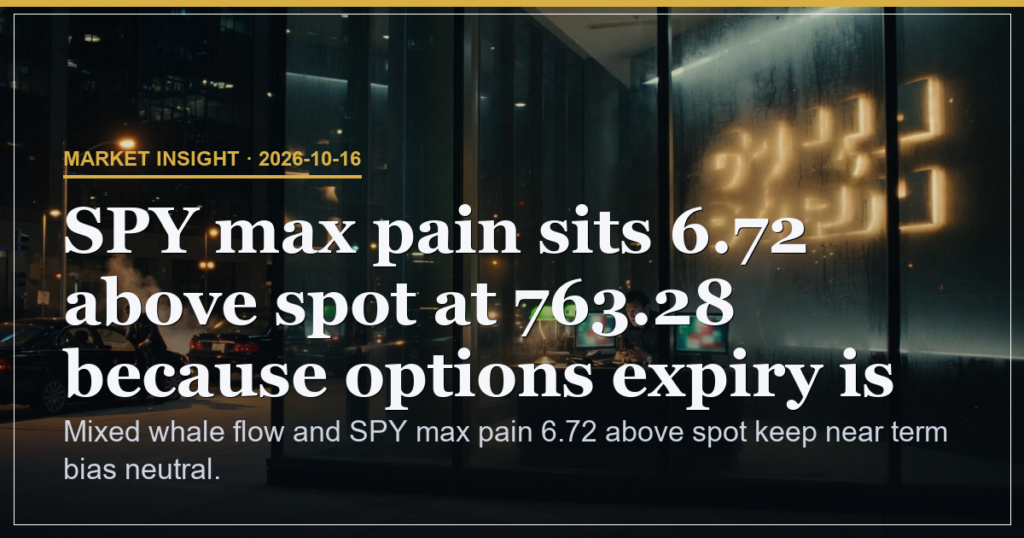 SPY Max Pain Gap and Mixed Whale Prints Shape Neutral Tape