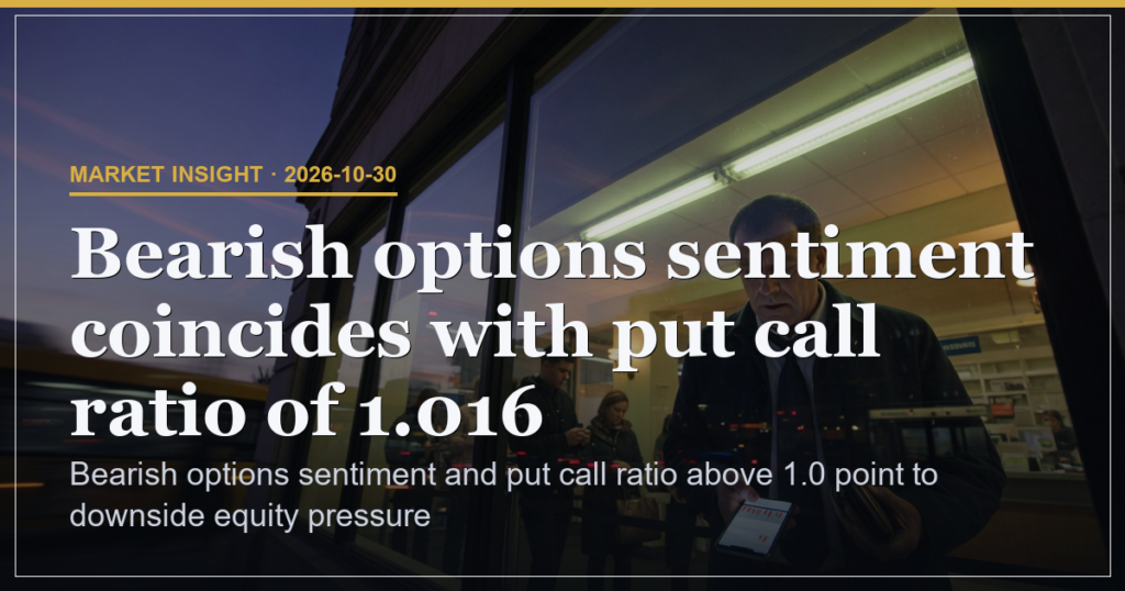 Bearish Put Call Ratio at 1.016 Signals Equity Pressure