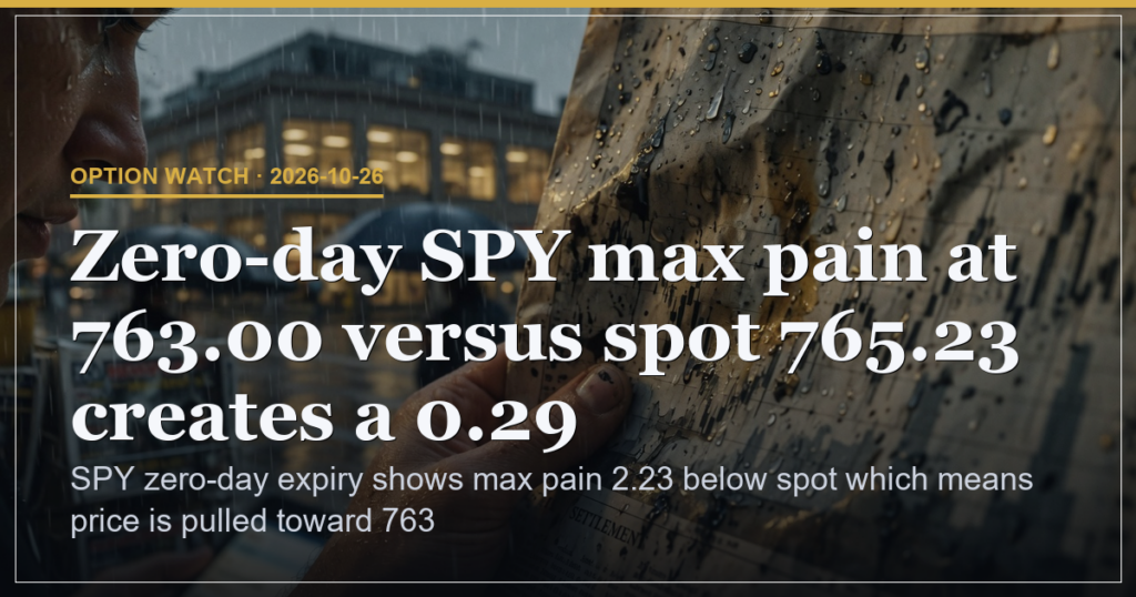 SPY Zero-Day Max Pain at 763.00 Creates 0.29 Percent Gap