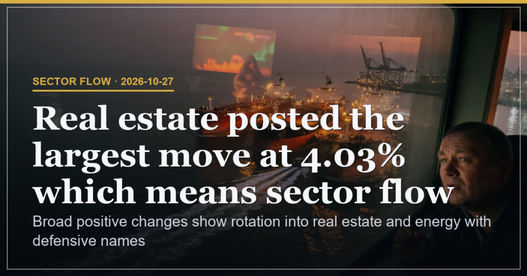 Real Estate 4.03% Leads Rotation into Rate Sensitives and Energy
