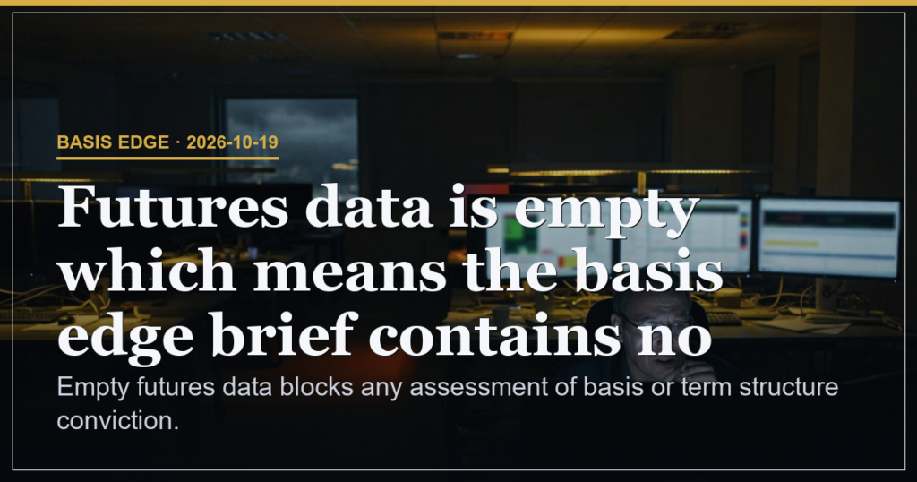 Futures Void Blocks Any Basis or Carry Assessment on 19 Oct 2026