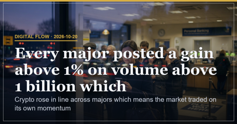 Broad Gains Across Majors on 26.1 Billion Volume Signal Own Momentum