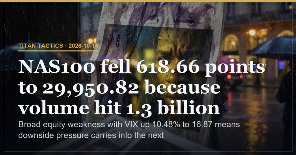 SPX Slides 86 Points as VIX Jumps 10.48% on Heavy Tech Volume