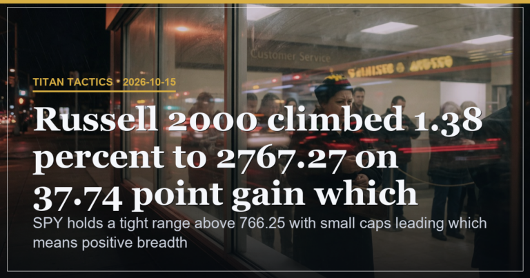 SPY Holds 766.25 Range on Small Cap 1.38 Percent Gain