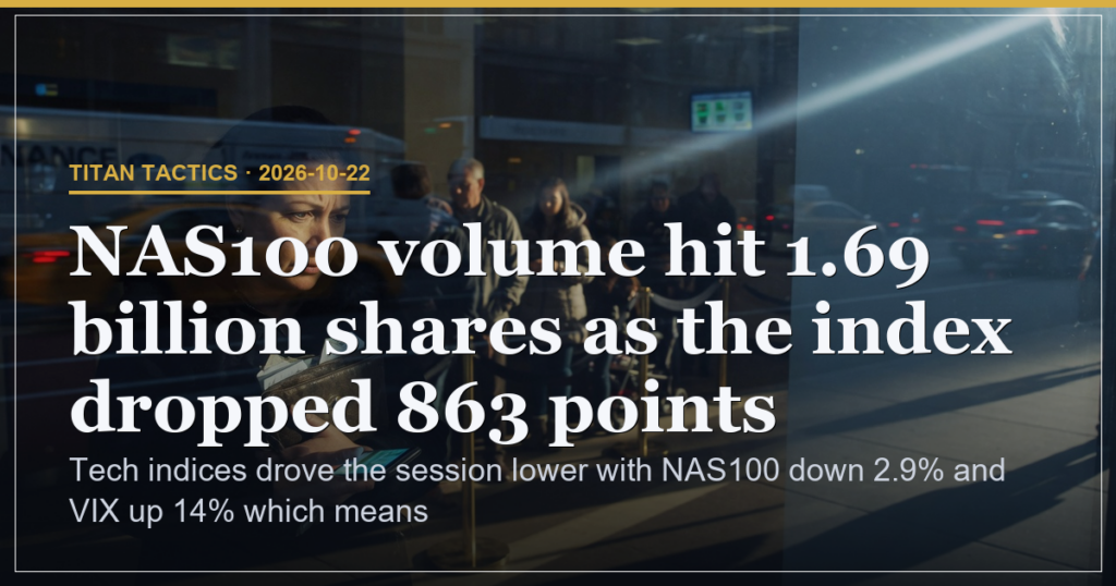 Nasdaq 2.9% Drop Lifts VIX 14% to 19.03 on Heavy Volume