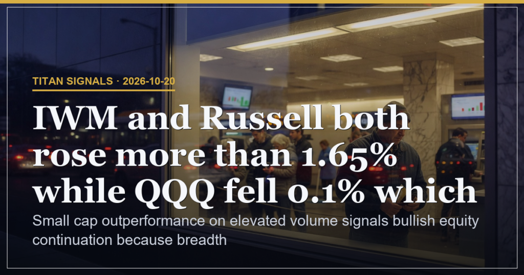 Small Cap Surge Confirms Breadth Expansion at 1.66% IWM Gain