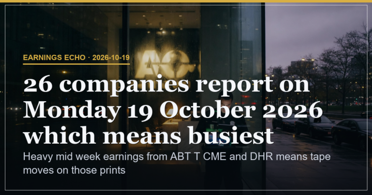 26 Earnings Reports Monday Set Mid-Cap Tape Tone
